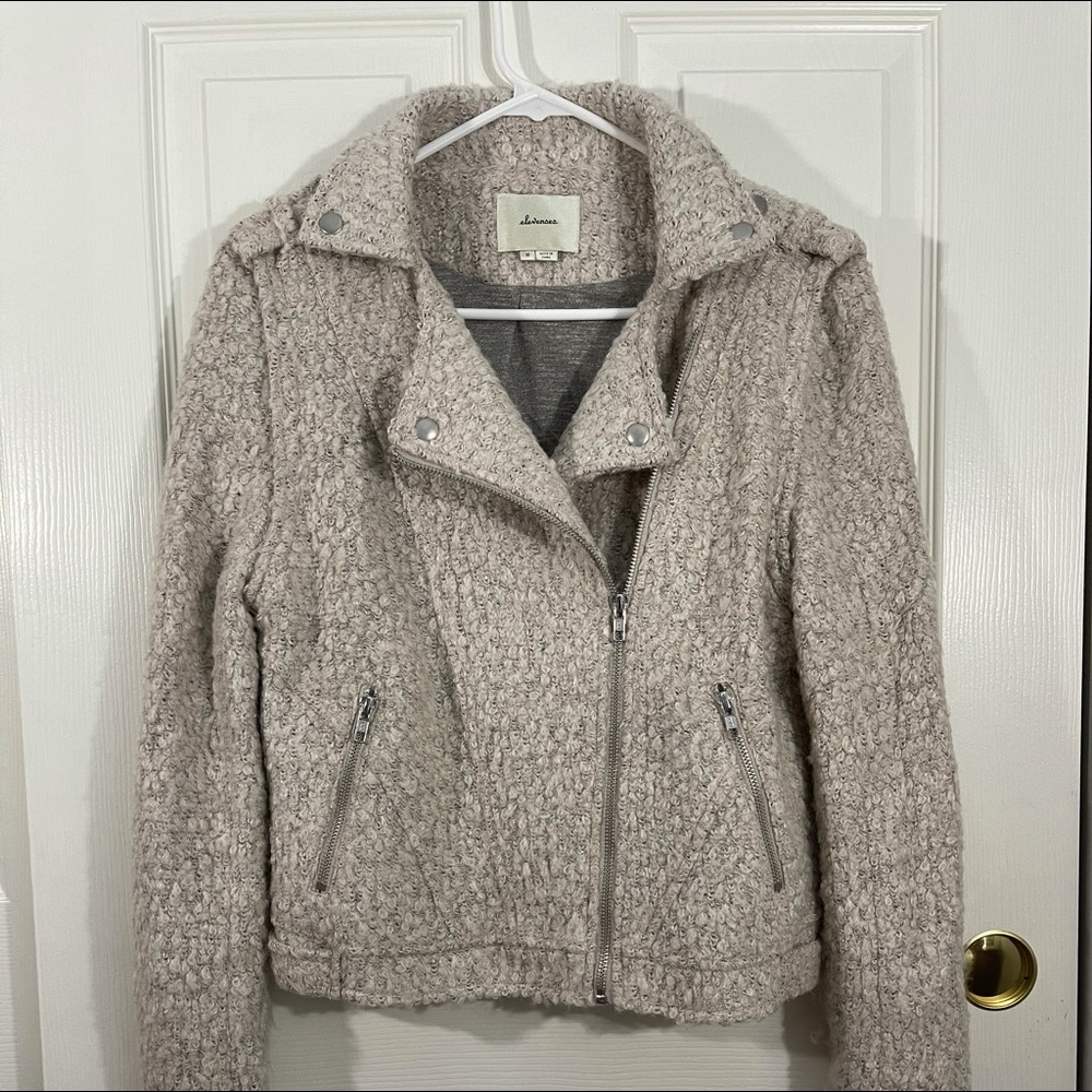 Anthropologie Elevenses Sherpa Moto Jacket